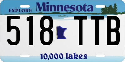MN license plate 518TTB