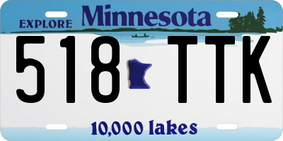 MN license plate 518TTK