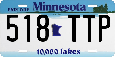 MN license plate 518TTP