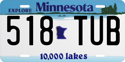 MN license plate 518TUB