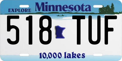MN license plate 518TUF