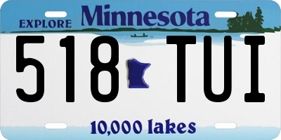 MN license plate 518TUI