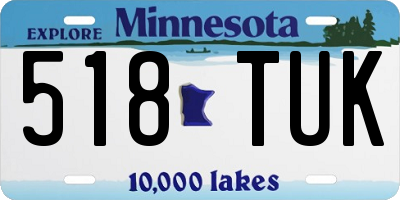 MN license plate 518TUK