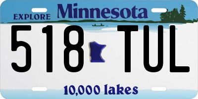 MN license plate 518TUL