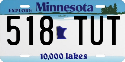 MN license plate 518TUT