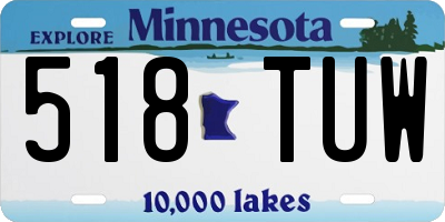 MN license plate 518TUW