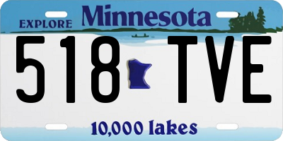 MN license plate 518TVE