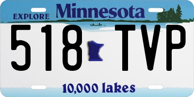 MN license plate 518TVP