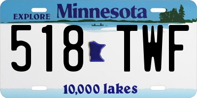 MN license plate 518TWF