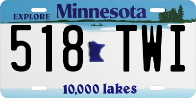 MN license plate 518TWI
