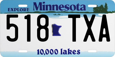 MN license plate 518TXA
