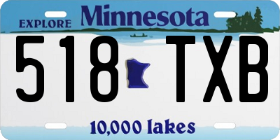 MN license plate 518TXB