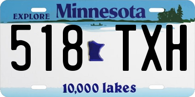 MN license plate 518TXH
