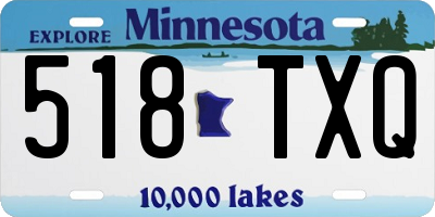 MN license plate 518TXQ