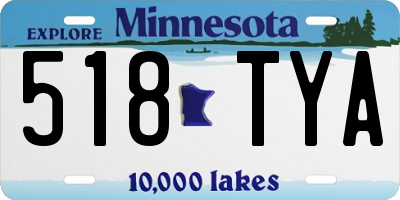 MN license plate 518TYA