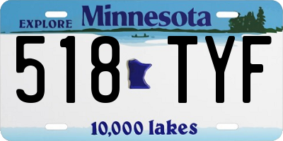 MN license plate 518TYF