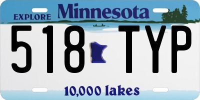 MN license plate 518TYP