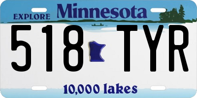 MN license plate 518TYR