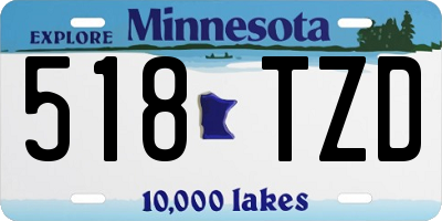 MN license plate 518TZD
