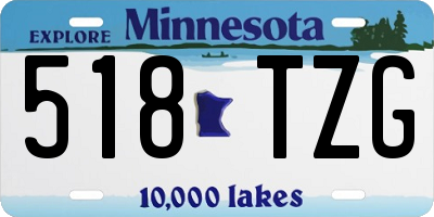 MN license plate 518TZG