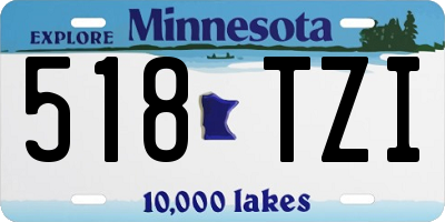 MN license plate 518TZI
