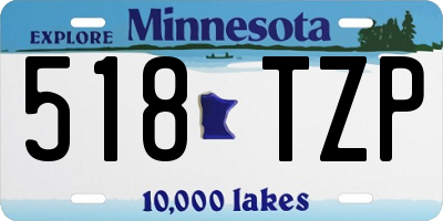 MN license plate 518TZP