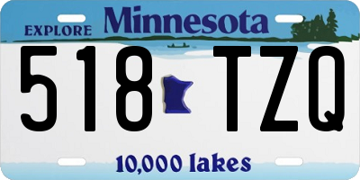 MN license plate 518TZQ