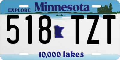 MN license plate 518TZT
