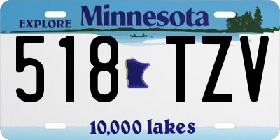 MN license plate 518TZV