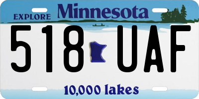 MN license plate 518UAF