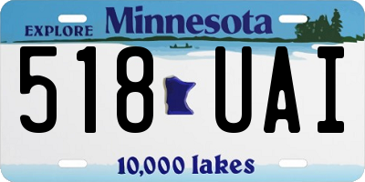 MN license plate 518UAI