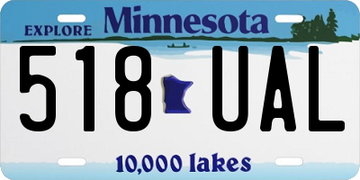 MN license plate 518UAL