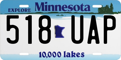 MN license plate 518UAP