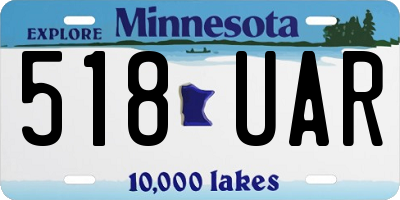 MN license plate 518UAR