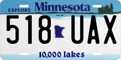 MN license plate 518UAX