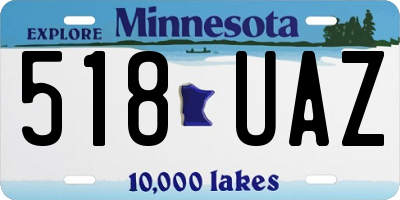 MN license plate 518UAZ