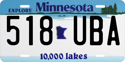 MN license plate 518UBA