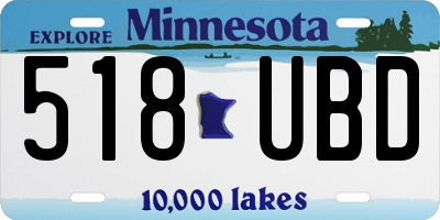 MN license plate 518UBD