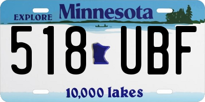 MN license plate 518UBF