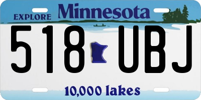 MN license plate 518UBJ