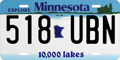 MN license plate 518UBN