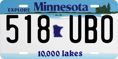MN license plate 518UBO