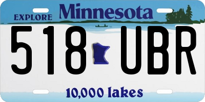 MN license plate 518UBR