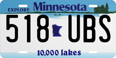MN license plate 518UBS