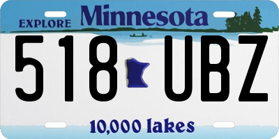 MN license plate 518UBZ