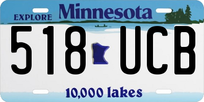 MN license plate 518UCB