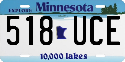 MN license plate 518UCE