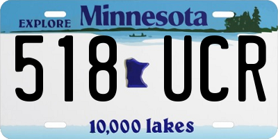 MN license plate 518UCR