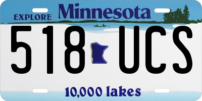 MN license plate 518UCS