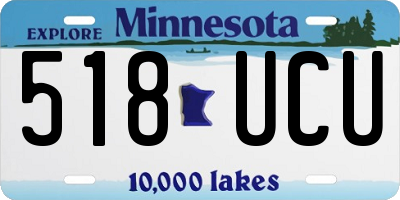 MN license plate 518UCU